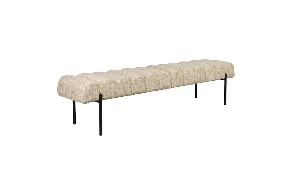 Banc en tissu beige Jethro White Label