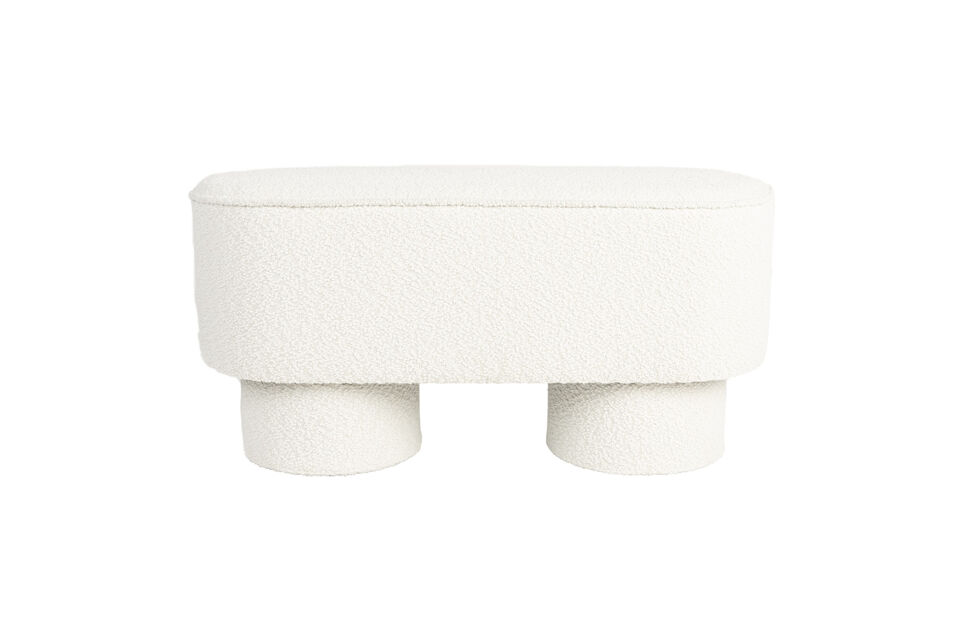 Banc en tissu blanc Marcos White Label