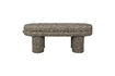Miniature Banc en tissu chiné brun à pieds cylindriques Fern 1