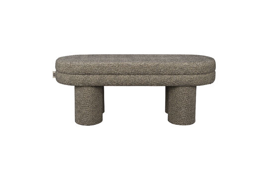 Banc en tissu chiné brun à pieds cylindriques Fern