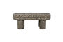 Miniature Banc en tissu chiné brun à pieds cylindriques Fern Détouré