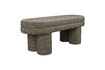 Miniature Banc en tissu chiné brun à pieds cylindriques Fern 2