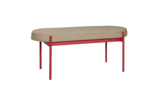 Banc en tissu et métal rouge Klint Détouré