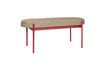 Miniature Banc en tissu et métal rouge Klint 4