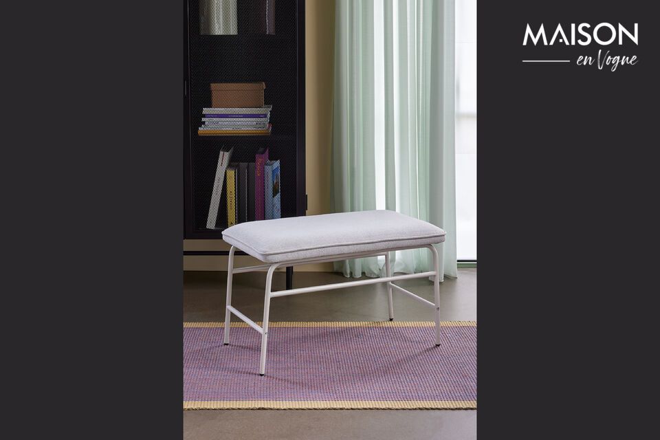 Banc en tissu gris Mist Hübsch