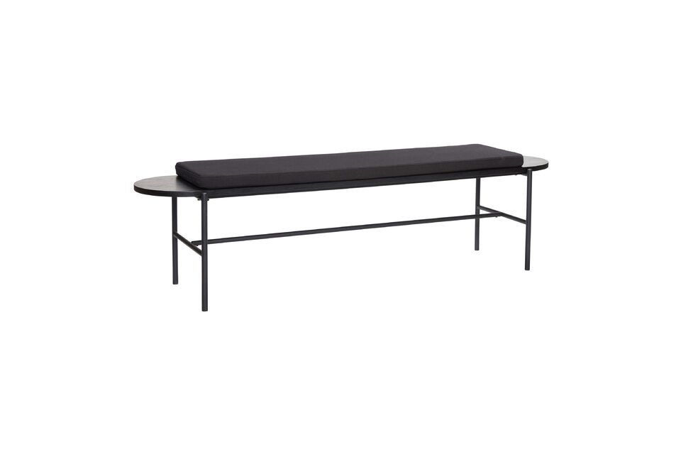 Banc en tissu noir Norm Hübsch