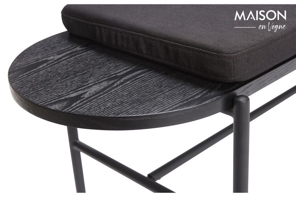 Banc en tissu noir Norm - 3