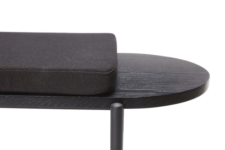 Banc en tissu noir Norm - 4