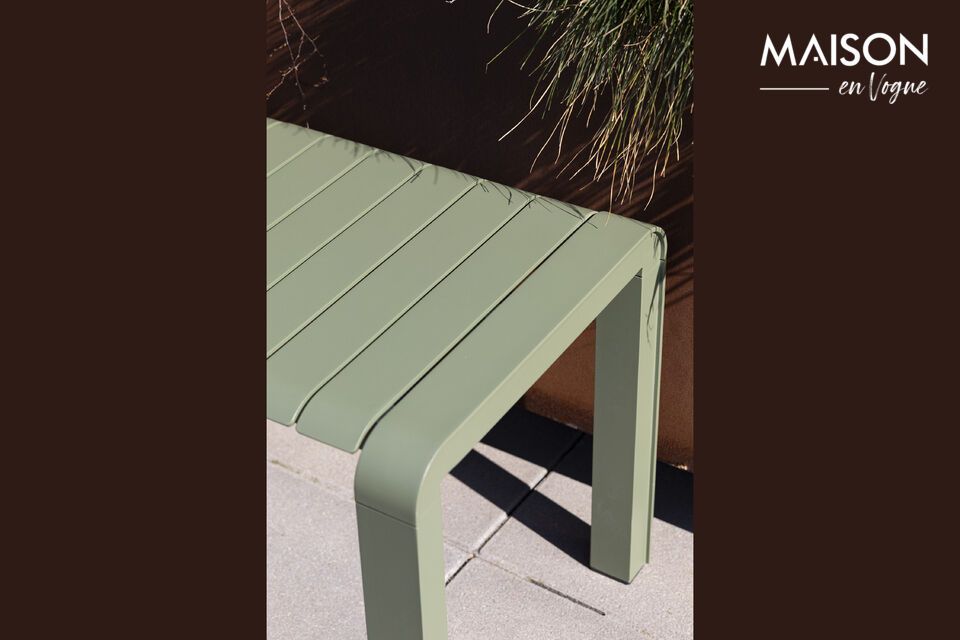 Convierta su jardín en un remanso de paz con el banco Vondel de aluminio verde
