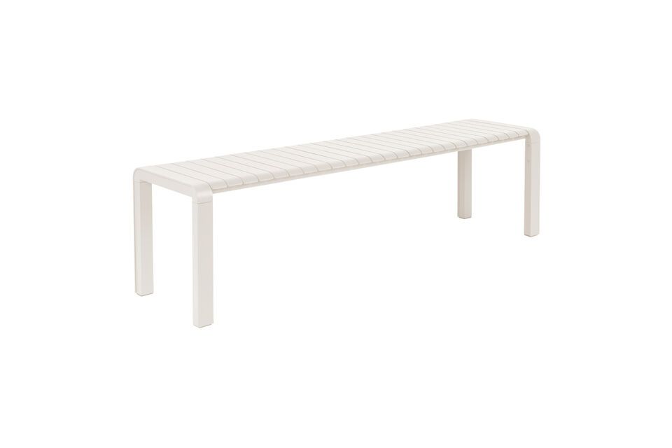 Banco de jardín 175 cm de aluminio blanco Vondel Zuiver