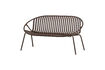 Miniatura Banco de jardín 2 plazas polipropileno y metal violeta/marrón Bruce 1