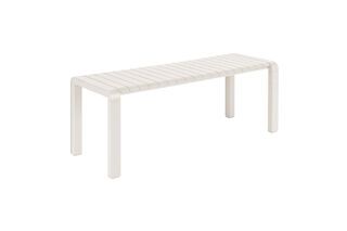 Banco de jardín pequeño de aluminio blanco Vondel