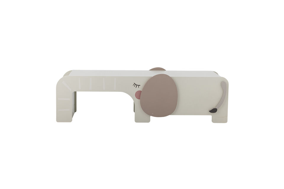 Banco L110 cm MDF Gris Ferdinand - 4