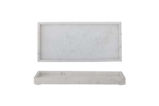Bandeja 38x18 cm de mármol blanco Majsa Clipped