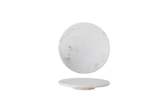 Bandeja giratoria D36 cm de mármol blanco Ellin Clipped