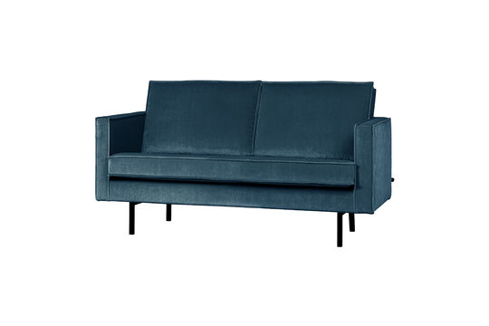 Bank 2-zits velvet blauw Rodeo Productfoto