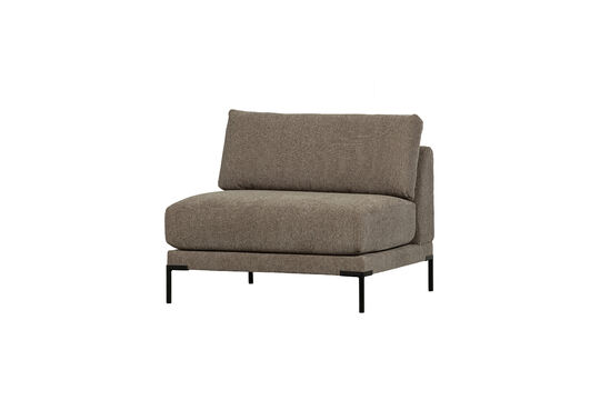 Bank element 100x100 cm stof taupe COUPLE Productfoto