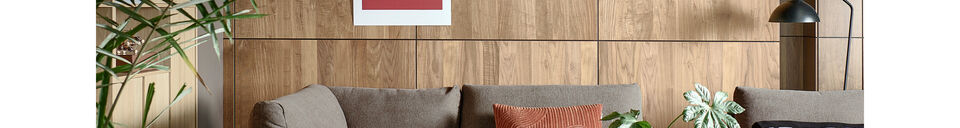 Benadrukte materialen Bank element 100x100 cm stof taupe COUPLE