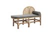 Miniature Banquette en rotin Bali avec coussins gris 6