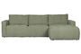 Miniature Bar green fabric right corner sofa Clipped