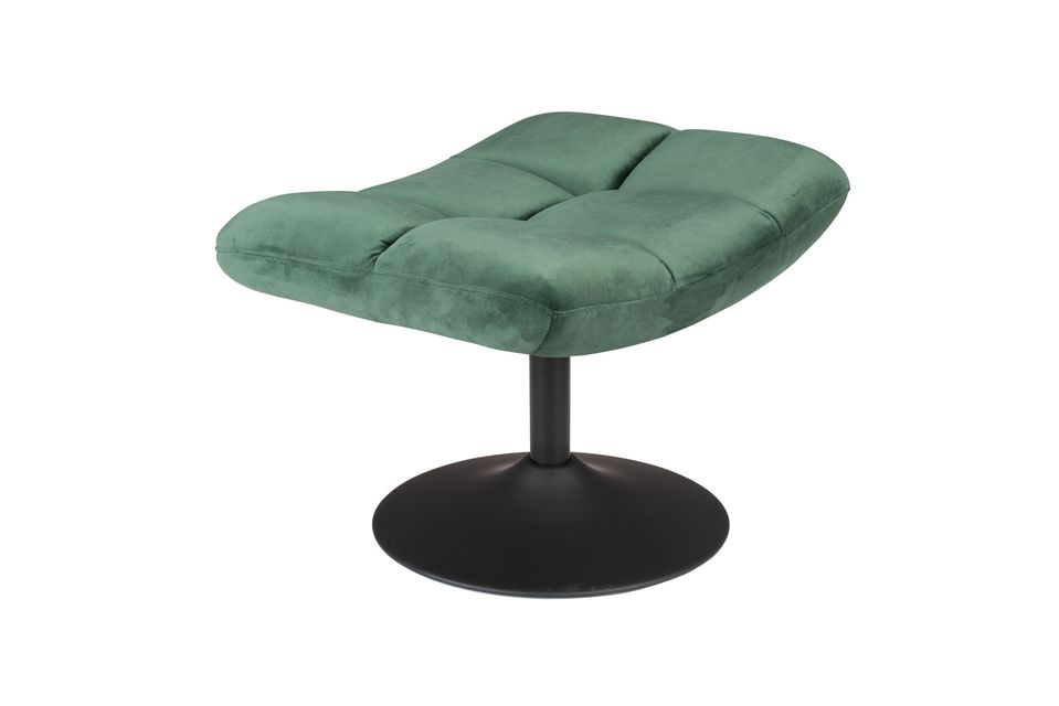 bar Poggiapiedi in velluto verde DutchBone