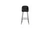 Miniature Bar stool 80 cm velvet black Vogue Clipped