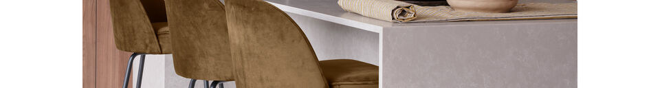 Material Details Bar stool 80 cm velvet honey yellow VOGUE