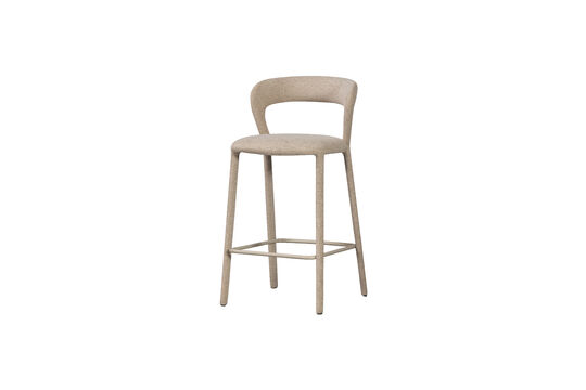 Bar stool in sand fabric Noble Clipped