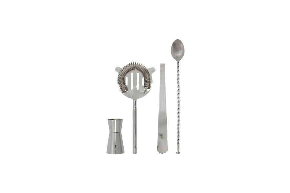 Baraccessoires-set van zilverkleurig rvs HDKett House Doctor