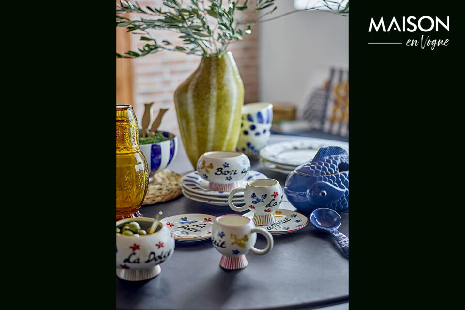 Il barattolo Hiro di Creative Collection è un oggetto decorativo in gres blu