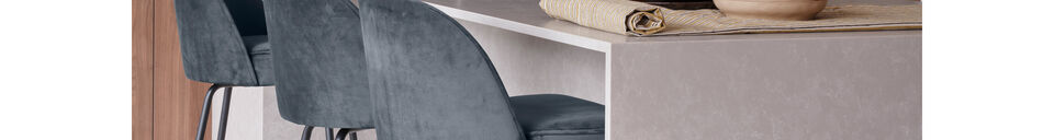 Materialbeschreibung Barhocker 80 cm Samt Blau Vogue