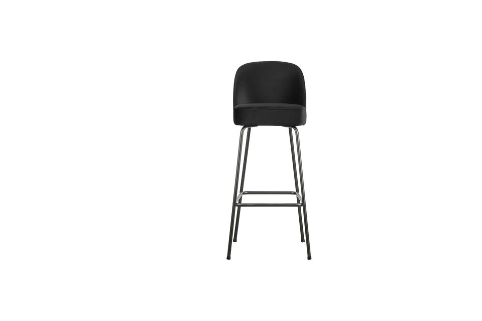 Barhocker 80 cm Samt schwarz Vogue Woood