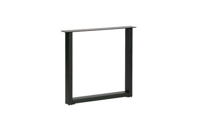 Base a U in metallo nero Tablo