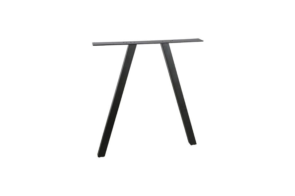 Base quadrata 72x79x10 in metallo nero Tablo Woood
