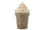 Miniature Basket with lid in beige water hyacinth Cillie Clipped