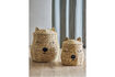 Miniature Basket with Lid Set of 2 in Natural Water Hyacinth Berny 2
