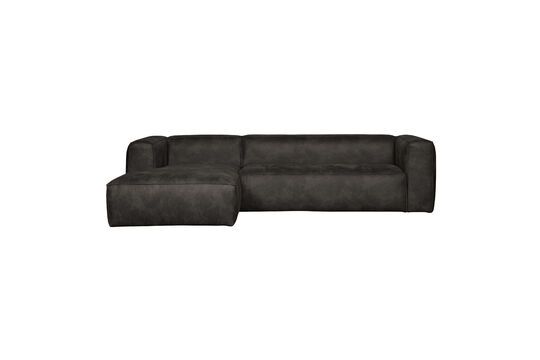 Bean black fabric left corner sofa Clipped