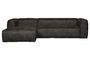 Miniature Bean black fabric left corner sofa Clipped