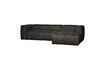 Miniature Bean black fabric right corner sofa 3
