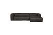 Miniature Bean black fabric right corner sofa 1