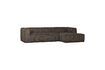 Miniature Bean Brown Ribbed Corner Sofa 5