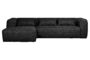 Miniature Bean dark grey fabric left corner sofa Clipped
