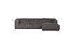 Miniature Bean dark grey ribbed corner sofa 1