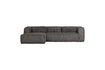 Miniature Bean dark grey ribbed left corner sofa 3