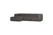 Miniature Bean dark grey ribbed left corner sofa 4