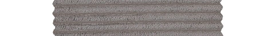 Material Details Bean dark grey ribbed left corner sofa