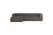 Miniature Bean dark grey ribbed left corner sofa 1