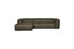 Miniature Bean green fabric left corner sofa 1