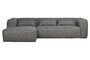 Miniature Bean grey fabric left corner sofa Clipped