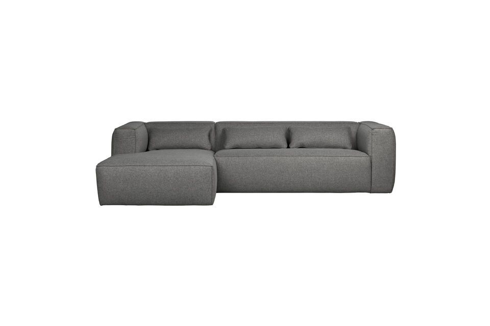 Bean grey fabric left corner sofa Woood